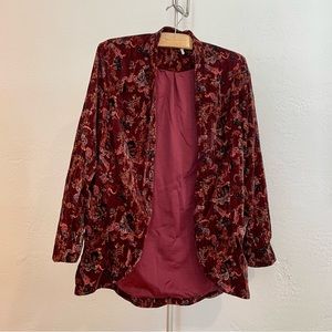 Free People velvet jacket blazer